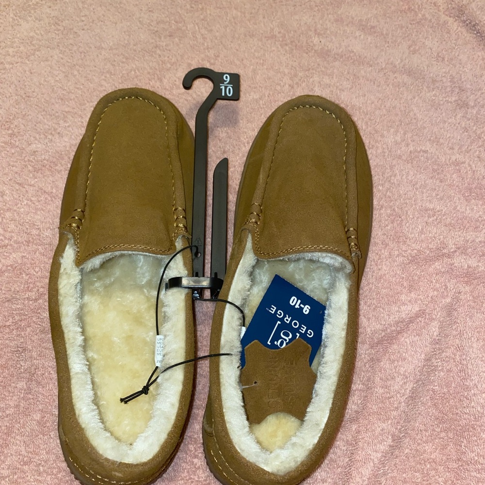 George Men's Brown Slip-On Loafer slippers